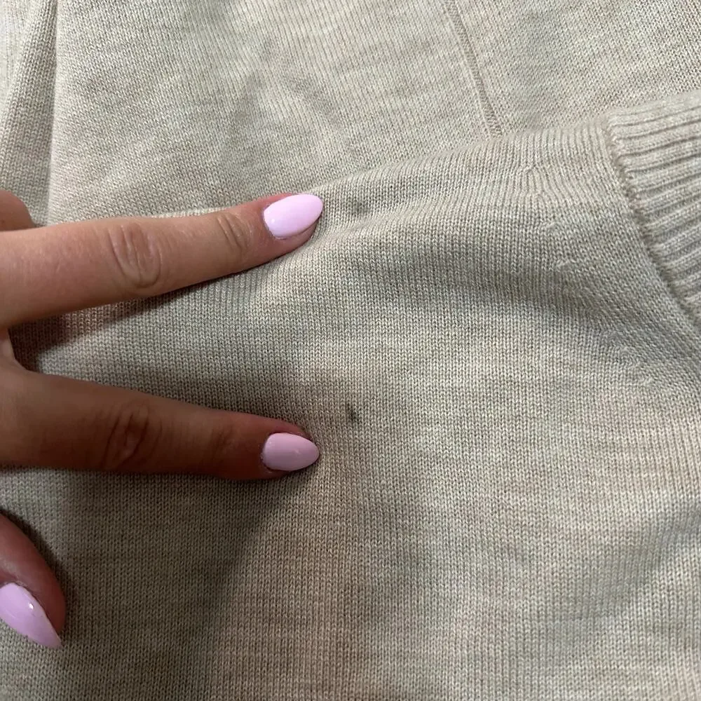 H&M Women's Cashmere-Blend Sweater Size M In Light Beige Melange - Picture 6 of 12